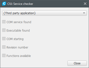 Screenshot of CAD Integration Utils' service checker