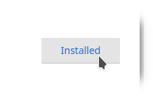 Installed button as found in Cura's marketplace after plugin installation