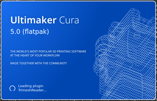 Cura on flatpak: Splash screen